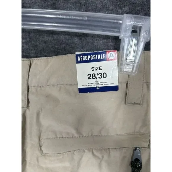 Vintage Aeropostale Cargo pants Mens 28x30‎ beige Convertible Baggy Y2K skater